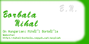 borbala mihal business card